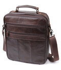 Деловая мужская сумка из натуральной кожи Vintage 23027 Коричневый фото, картинка, изображение