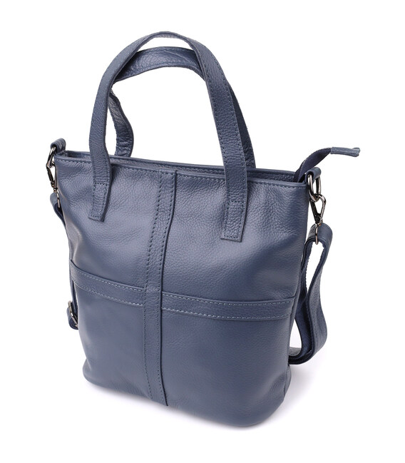Красивая женская сумка из натуральной кожи Vintage 22995 Синий фото, картинка, изображение
