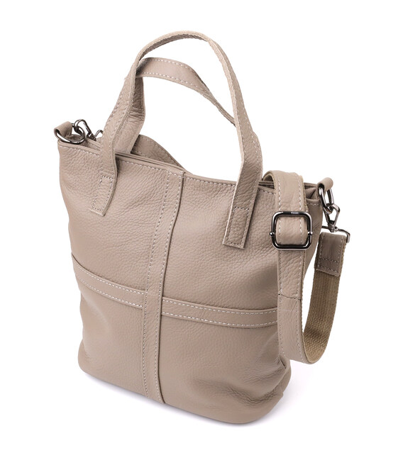 Сумка жіноча з ручками з натуральної шкіри Vintage 22996 Сірий картинка, зображення, фото