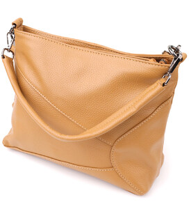 Жіноча сумка на два відділення з натуральної шкіри Vintage 23015 Світло-коричневий картинка, зображення, фото