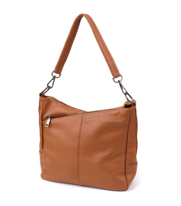 Жіноча сумка на два відділення з натуральної шкіри Vintage 23012 Коричневий картинка, зображення, фото