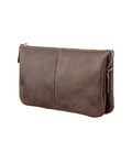Барсетка чоловіча клатч, матова шкіра, шоколад Grande Pelle 705120 картинка, зображення, фото