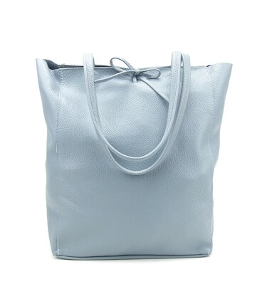 Жіноча шкіряна сумка шоппер блакитна Firenze Italy F-IT-7622BLM картинка, зображення, фото