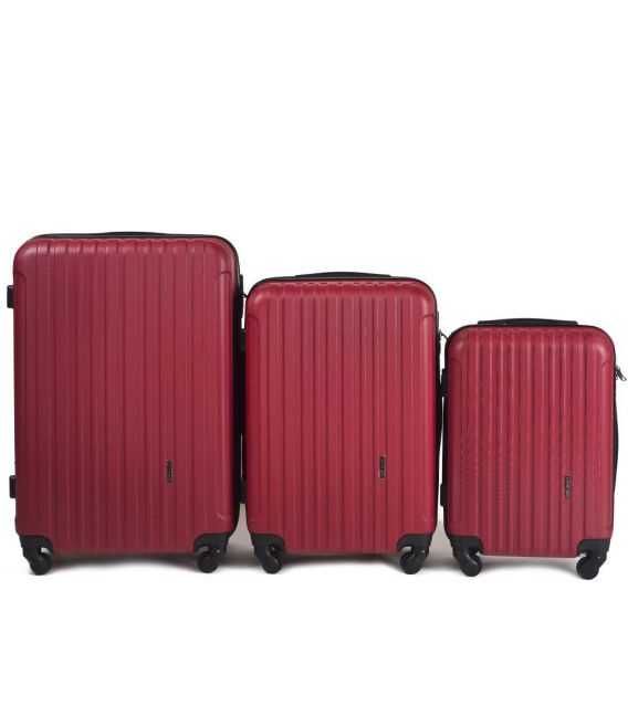 Набор Чемоданов Wings 2011 3 в 1 красный фото, картинка, изображение