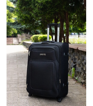 Валіза Wings 2502 Midi чорна 2 колесна картинка, зображення, фото