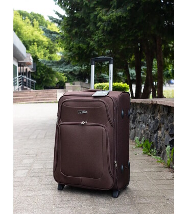 Чемодан Wings 2502 средний M коричневый 2 колесный фото, картинка, изображение