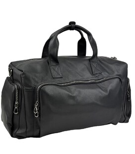 Дорожная сумка шкіряна чорна Tiding Bag 2081A картинка, зображення, фото