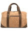 Дорожня спортивна сумка TARWA RCc-0320-4lx з кавового канвасу та шкіри крейзі хорс - картинка, зображення, фото дорожньої сумки
