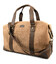Дорожня спортивна сумка TARWA RCc-0320-4lx з кавового канвасу та шкіри крейзі хорс - картинка, зображення, фото дорожньої сумки