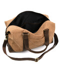 Дорожня спортивна сумка TARWA RCc-0320-4lx з кавового канвасу та шкіри крейзі хорс картинка, зображення, фото