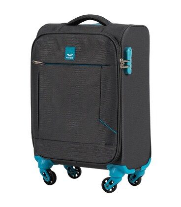 Чемодан Wings LRK01 маленький S серый 4 колесный фото, картинка, изображение