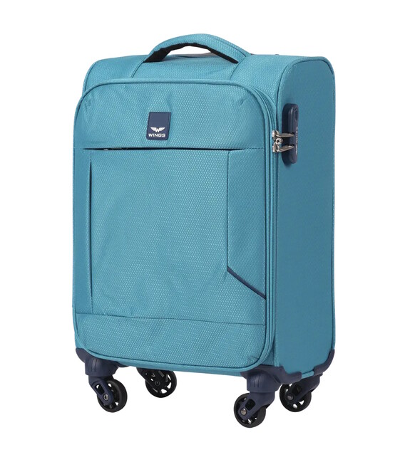 Чемодан Wings LRK01 маленький S голубой 4 колесный фото, картинка, изображение