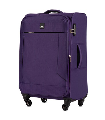Чемодан Wings LRK01 Maxi фиолетовый 4 колесный фото, картинка, изображение