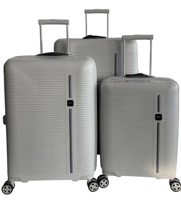 Комплект чемоданов Airtex 252 серебристый фото, картинка, изображение