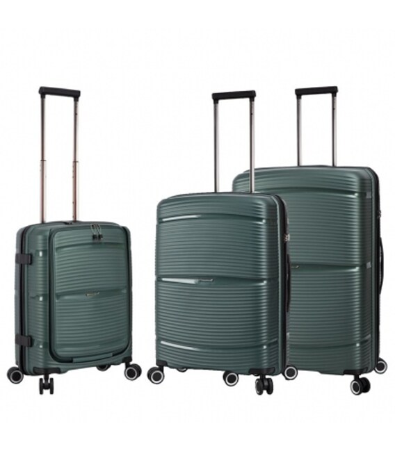 Набор Чемоданов Snowball 94103 3 в 1 зеленый фото, картинка, изображение