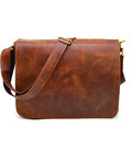 Чоловіча шкіряна сумка через плече з клапаном TARWA RY-1047-3md теракот картинка, зображення, фото