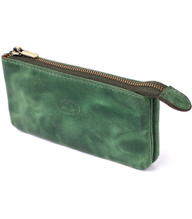 Вместительная ключница на два отделения из матовой натуральной кожи Tony Perotti 20835_1 (3350 deep green) Зеленый фото, картинк