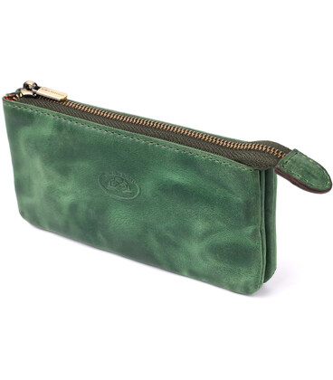 Містка ключниця на два відділення з матової натуральної шкіри Tony Perotti 20835_1 (3350 deep green) Зелений картинка, зображенн