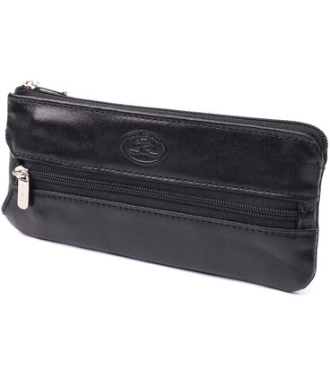 Вместительная ключница на одно отделение из гладкой натуральной кожи Tony Perotti 20851_1 (2686 nero) Черный фото, картинка, изо