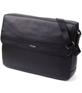 Чоловіча сумка-портфель для ноутбука із зернистої натуральної шкіри Tony Perotti 20864_1 (6036-38 nero) Чорний картинка, зображе