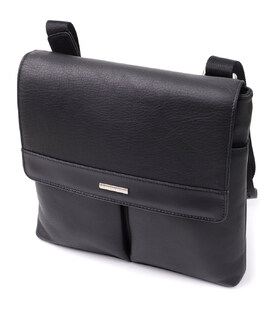 Мужская сумка через плечо из зернистой натуральной кожи Tony Perotti 20865_1 (9270G-25 nero) Черный фото, картинка, изображение