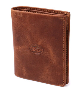 Вертикальний чоловічий гаманець з матової натуральної шкіри Tony Perotti 20833_1 (1165 whisky) Світло-коричневий картинка, зобра