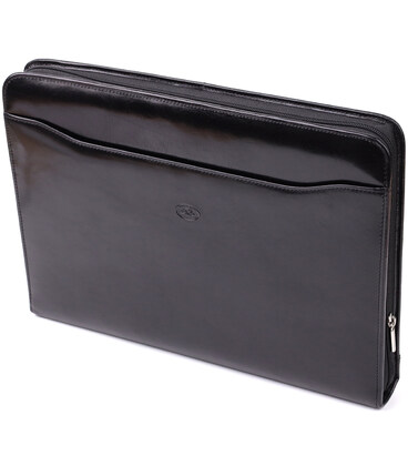 Оригинальная папка с блокнотом из гладкой натуральной кожи Tony Perotti 20850_1 (1278L nero) Черный фото, картинка, изображение