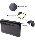 Оригинальная папка с блокнотом из гладкой натуральной кожи Tony Perotti 20850_1 (1278L nero) Черный фото, картинка, изображение