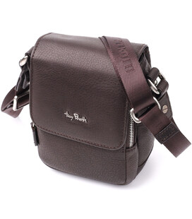 Компактная мужская сумка из мягкой натуральной кожи Tony Perotti 20844_1 (9027-12.5 moro) Коричневый фото, картинка, изображение