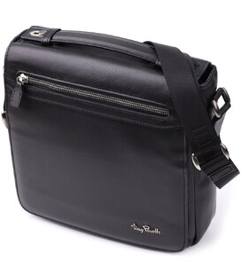 Чоловіча сумка через плече з м'якої натуральної шкіри Tony Perotti 20845_1 (9207-24 nero) Чорний картинка, зображення, фото