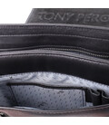 Мужская сумка через плечо из мягкой натуральной кожи Tony Perotti 20845_1 (9207-24 nero) Черный фото, картинка, изображение