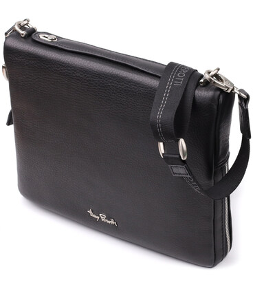 Мужская сумка для планшета из мягкой натуральной кожи Tony Perotti 20846_1 (9594-28) nero Черный фото, картинка, изображение