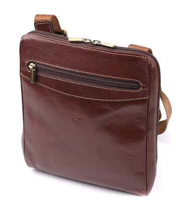 Чоловіча сумка через плече з гладкої натуральної шкіри Tony Perotti 20854_1 (9137-20 moro) Коричневий картинка, зображення, фото