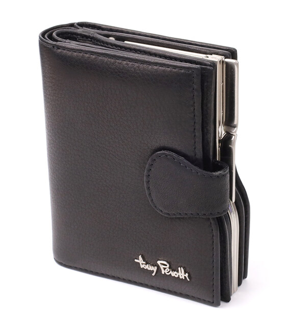 Женский вертикальный кошелек из натуральной кожи Tony Perotti 20842_1 (2656 nero) Черный фото, картинка, изображение