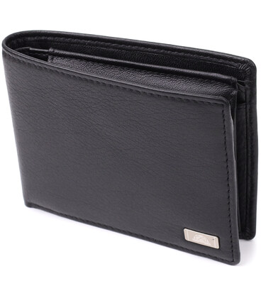 Мужской кошелек без застежки из натуральной кожи Tony Perotti 20843_1 (534+rfid nero) Черный фото, картинка, изображение