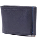Вертикальный мужской зажим из зернистой натуральной кожи Tony Perotti 20862_1 (3595 navy) Синий фото, картинка, изображение