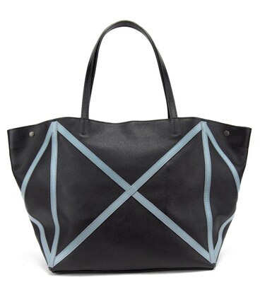 Женский кожаный шоппер с акцентными голубыми швамиTavinchi CH-4835ABL-FL фото, картинка, изображение