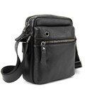 Месенджер в гладкой коже черный Tiding Bag 8718A фото, картинка, изображение