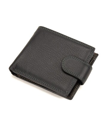 Кошелек мужской кожанный на кнопке Tiding Bag M39-FA26-1A фото, картинка, изображение