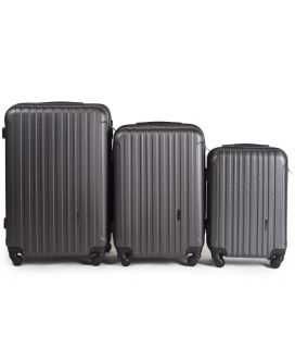 Набор Чемоданов Wings 2011 3 в 1 графитовый фото, картинка, изображение
