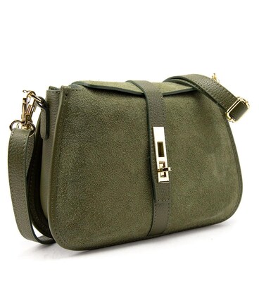 Жіноче замшеве кросбоді на застібці Firenze Italy F-IT-9895OL картинка, зображення, фото