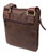 Практичная сумка для мужчин на плечо из натуральной винтажной кожи Shvigel 23149 Коричневый фото, картинка, изображение