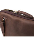 Практичная сумка для мужчин на плечо из натуральной винтажной кожи Shvigel 23149 Коричневый фото, картинка, изображение