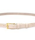 Красивий тонкий шкіряний ремінь для жінок GRANDE PELLE 22949 Молочний картинка, зображення, фото