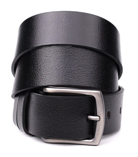 Надійний чоловічий ремінь із натуральної шкіри BOND 22950 Чорний картинка, зображення, фото