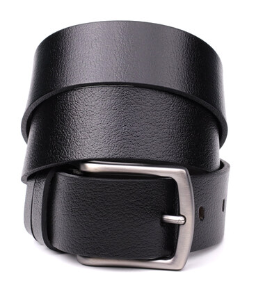 Надежный мужской ремень из натуральной кожи BOND 22950 Черный фото, картинка, изображение