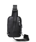 Мужской черный кожаный слинг на плечо Tiding Bag A25F-1922A фото, картинка, изображение