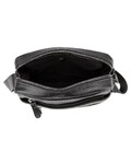 Кожаный небольшой мужской мессенджер черный Tiding Bag M56-0187A фото, картинка, изображение