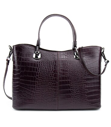 Бордовая кожаная женская сумка средних размеров Firenze Italy F-IT-5454BO-CR фото, картинка, изображение