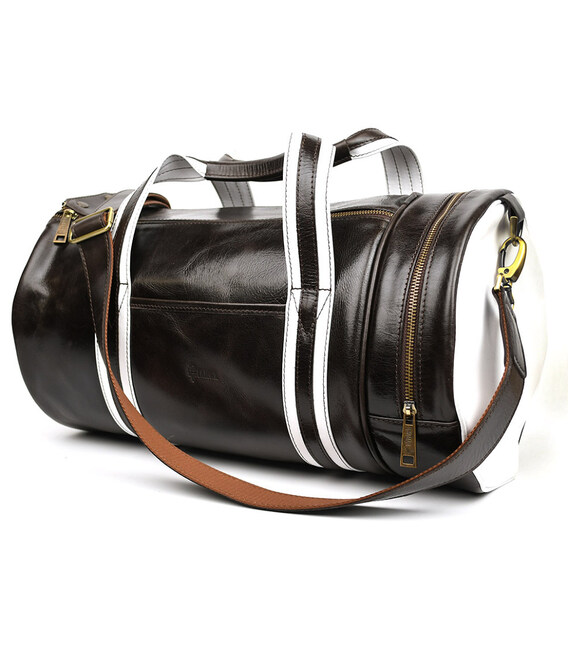 Спортивна шкіряна сумка люкс класу TARWA GCof-5565-4lx кавова картинка, зображення, фото